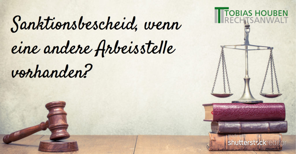 Kann das Jobcenter eine Sanktion verhängen, wenn ein Hartz-IV-Empfänger sich weigert eine neue Arbeitsstelle anzunehmen, wenn dieser bereit ein Anstellungsverhältnis hat.